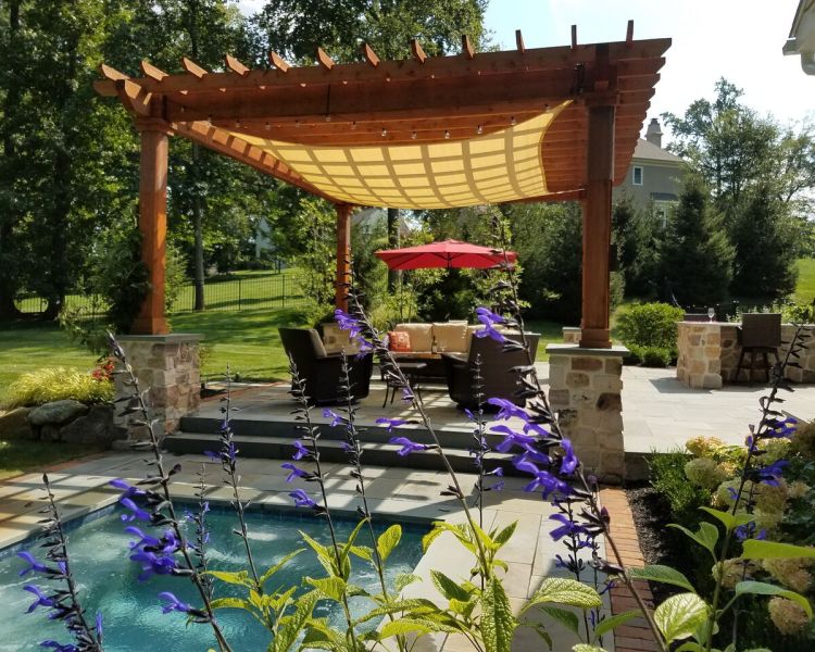 Structures: Cedar Pergola with Shade