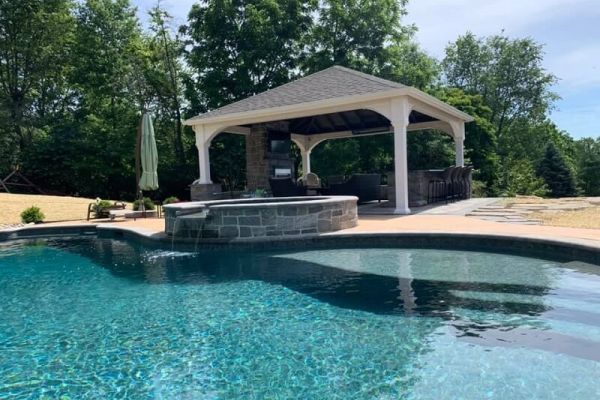 Pool with Pavilion | Burkholder Landscape