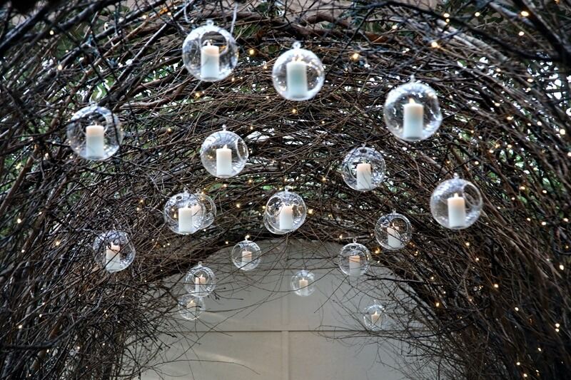 Natural twig archway at Longwood Gardens Conservatory- Holiday Things to do in PA - Burkholder