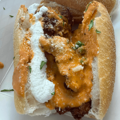 sandwich from Joe's Crafted Cravings - See them at the Burkholder Holiday Market