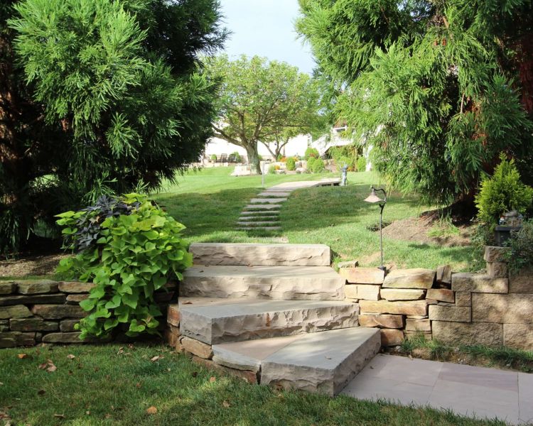 Steps and Stairs Natural Brownstone Flagstone