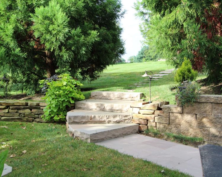 Steps and Stairs Natural Brownstone Flagstone