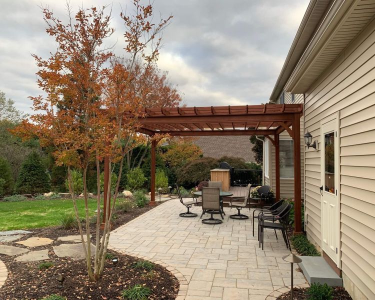 Patios with Pergola and Beds