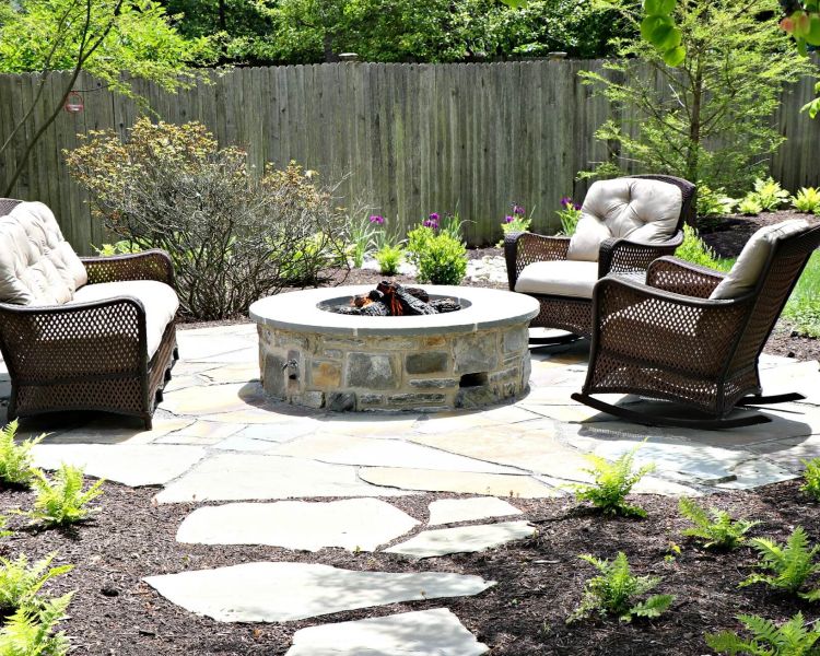 Patios Fire Pit Flagstone