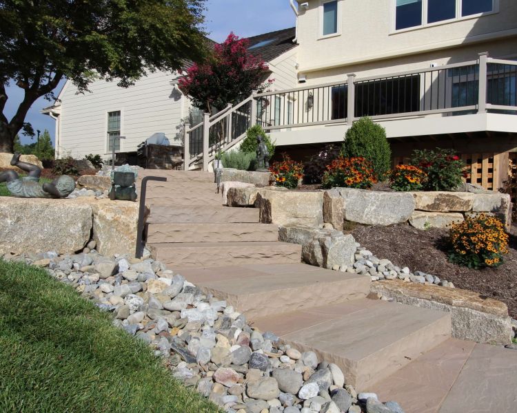 Steps and Stairs Natural Brownstone Flagstone