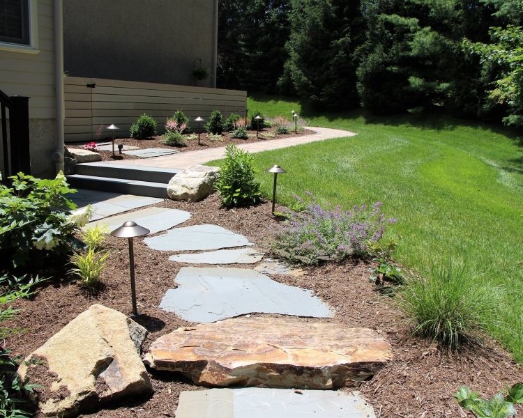 walkway steps and lighting | Lighting | Burkholder Landscape