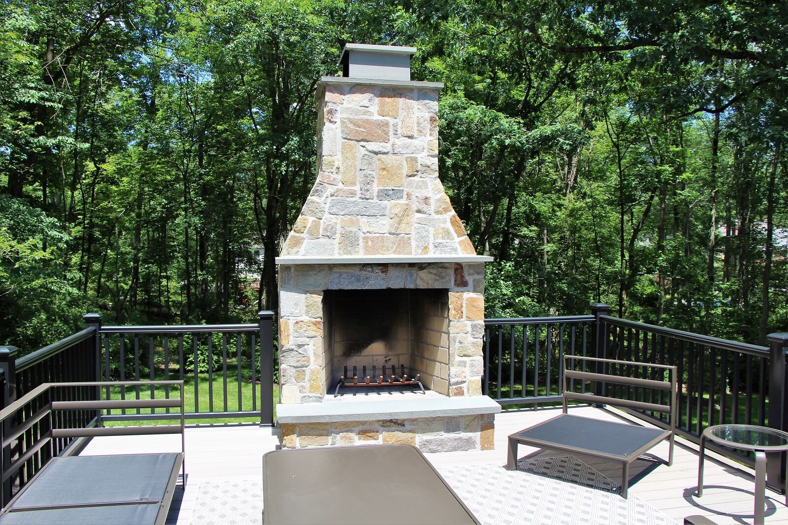 Deck and Fireplace Natural Stone Veneer | Fireplaces and Firepits | Burkholder Landscape