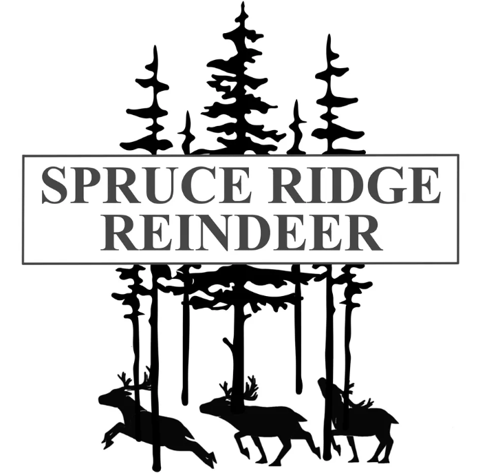Spruce Ridge Reindeer logo - see them at the Burkholder Holiday Market