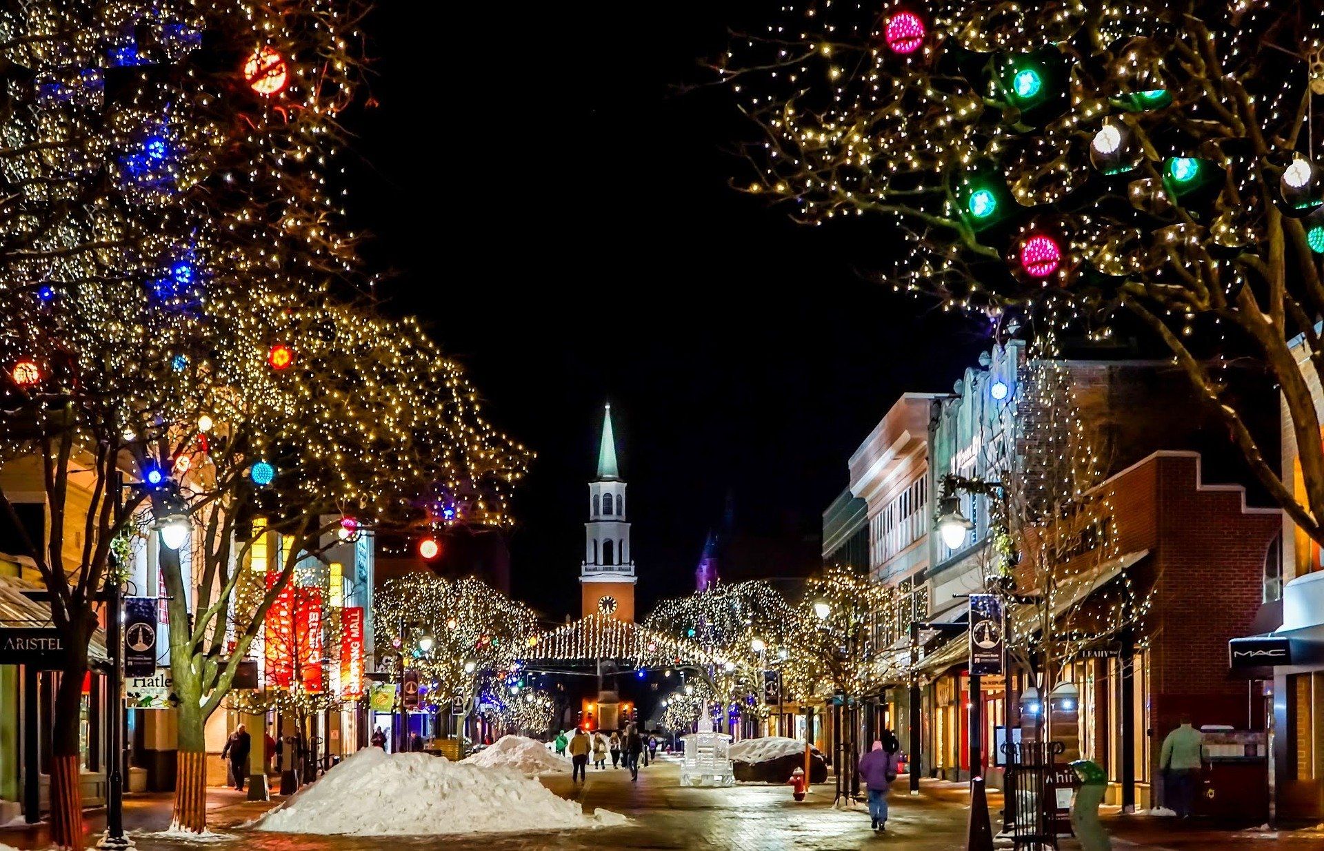 Town with Christmas decorations | Fun Holiday Things to Do | Burkholder Holiday Market