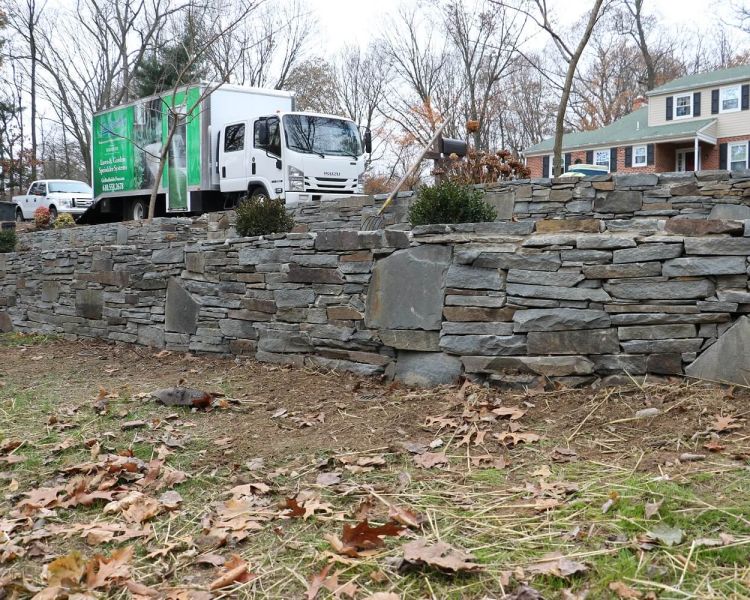 Natural Stone Retaining Wall