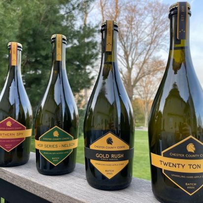 bottles of cider | Chester County Ciders at Burkholder Holiday Market