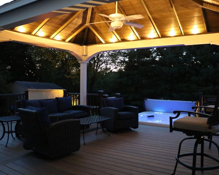 Structures: Lighting and Ceiling Fan in Pavilion