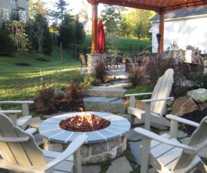 outdoor living spaces - firepit and pergola