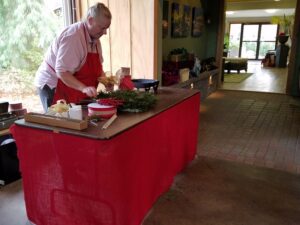 custom wreath making at Burkholders Pop-up Holiday Market