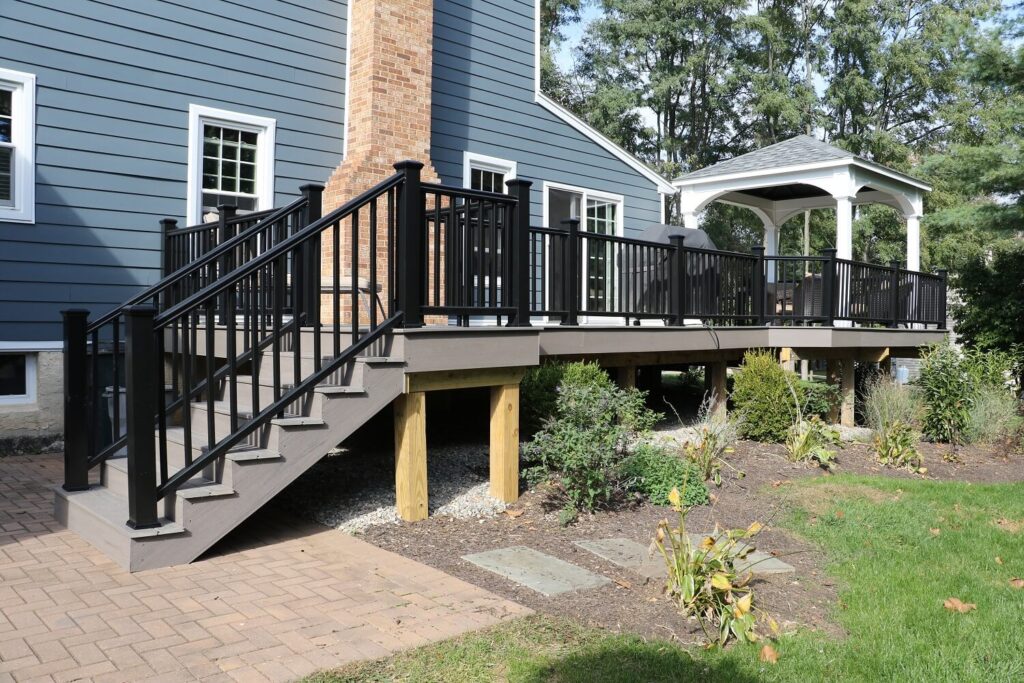 Raised Composite Deck | backyard deck | Burkholder Brothers