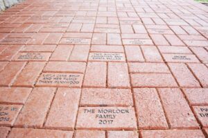 Penn Wood Elementary School Legacy Garden Dedication 5-17-18 - bricks purchased by local families and imprinted with personalized dedication messages