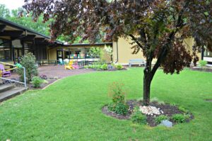 Penn Wood Elementary School Legacy Garden Dedication 5-17-18 - layout of the garden designed and built by Burkholder Landscaping Company