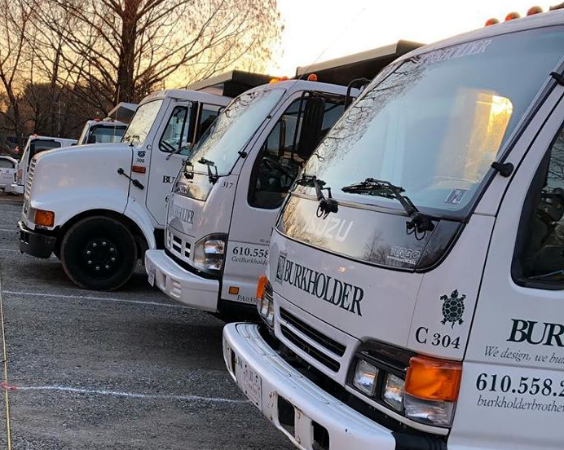 burkholder maintenance  trucks in parking lot