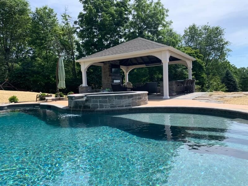 Pool with Pavilion | Burkholder Landscape