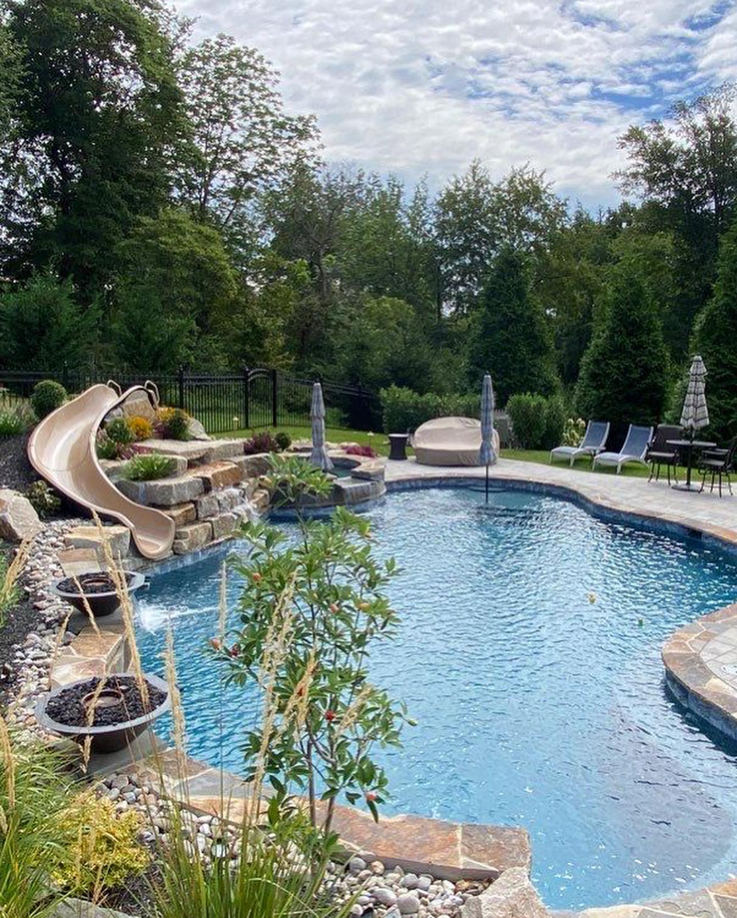 Pool and Patio Retreat - New Projects by Burkholder Landscape