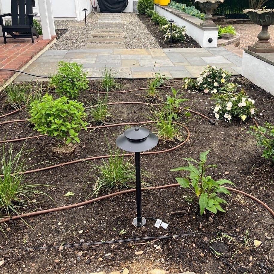 Drip irrigation system in planting bed - Burkholder Landscape