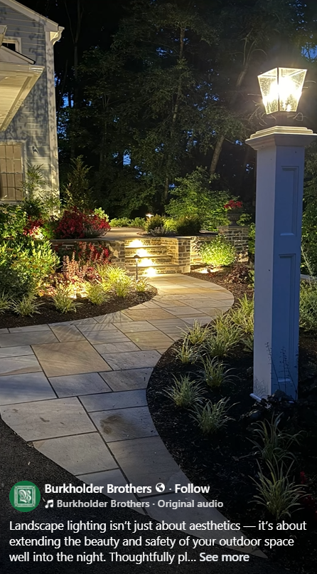 screenshot of lighting video - Burkholder Landscape