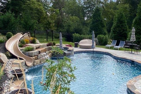 Pool and Patio Retreat - New Projects by Burkholder Landscape