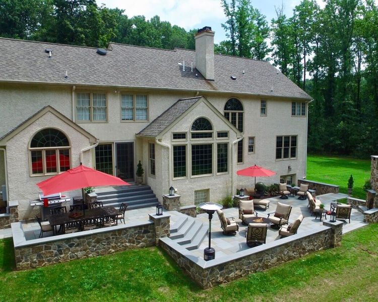 Natural Cleft Full Color Flagstone Patio