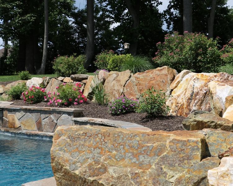 Boulder Retaining Wall