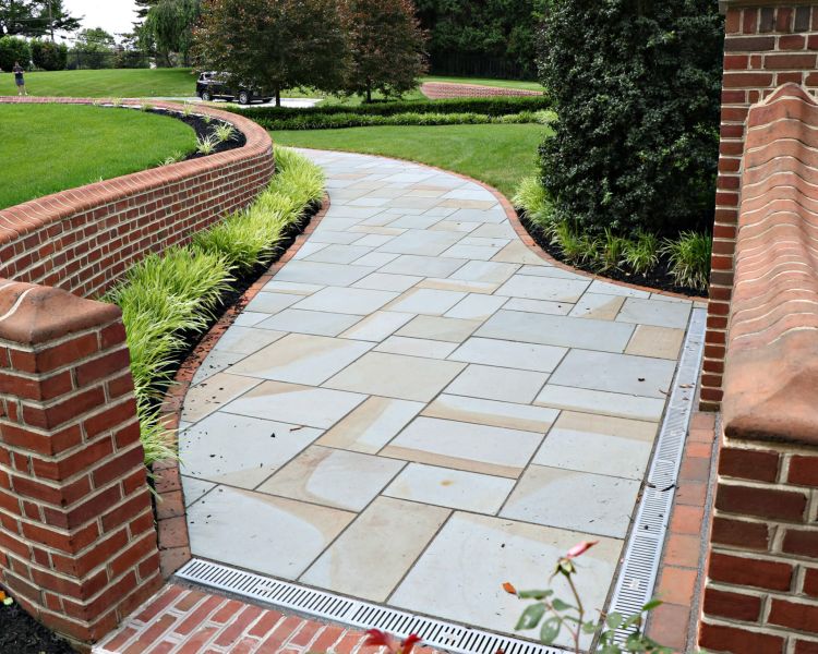 Walkways Flagstone Brick Drains