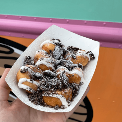 Donuts with cookie from Doris's Donuts -  See them at the Burkholder Holiday Market